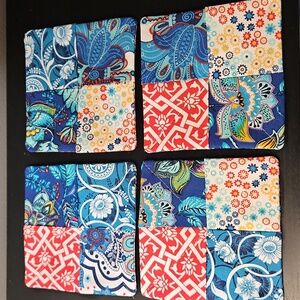 Bohemian Fabric Coasters New Handmade
